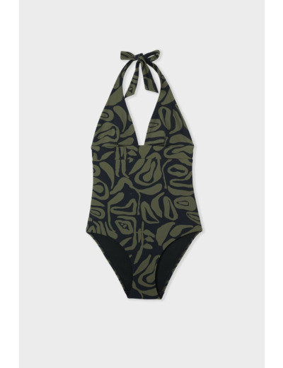 Maillot de bain 1 pièce gainant à motif