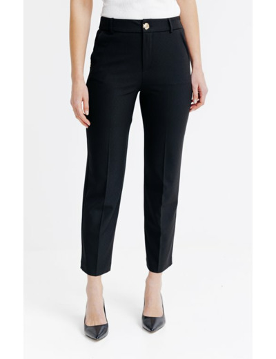 Pantalon de tailleur droit fantaisie