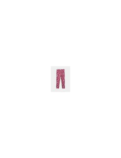 Leggings à imprimé floral fuchsia pour filles