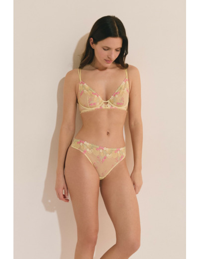 Soutien-gorge classique avec motifs fruits brodés,Soutien-gorge classique avec motifs fruits brodés;${refinementColor}