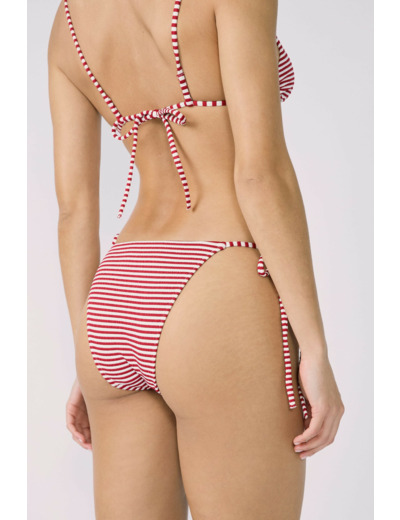 Culotte bikini ficelle bas de maillot détails anneaux