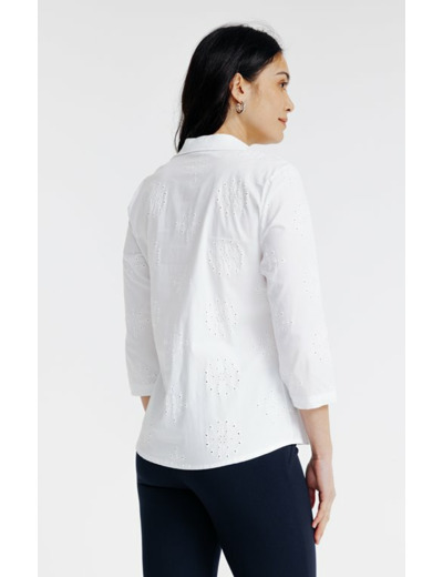 Chemise unie avec motif en gomme