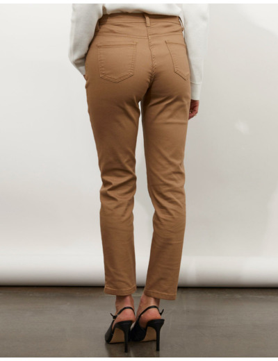 Pantalon 7/8 slim uni CAMEL Femme