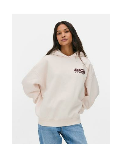 Sweat à capuche oversize à message