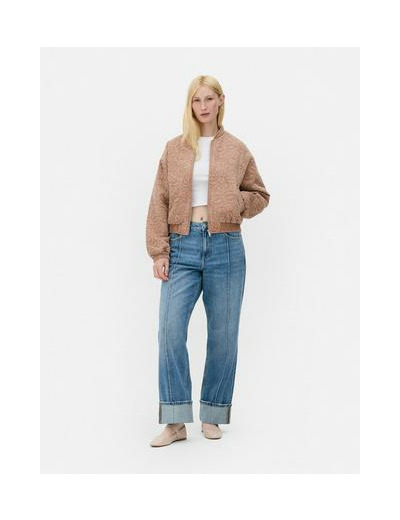 Blouson bomber matelassé à motif floral