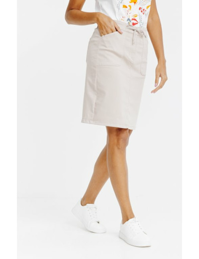 Jupe en coton longueur genou