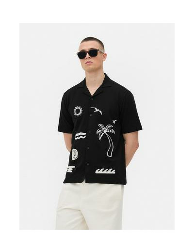Chemise à motif abstrait île tropicale