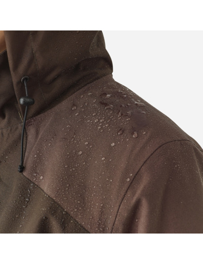 VESTE FEMME IMPERMÉABLE RESISTANTE 500 MARRON