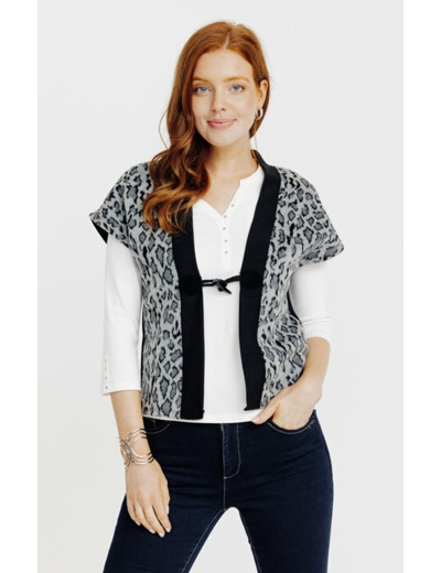 Tee-shirt sans manches léopard