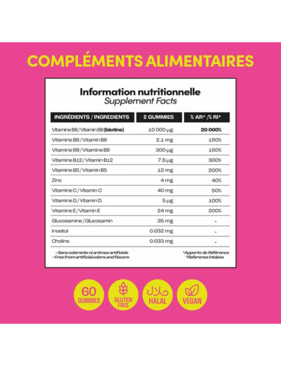 Red love gummies hair vitamins