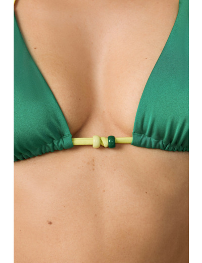 Triangle détails perles haut de maillot