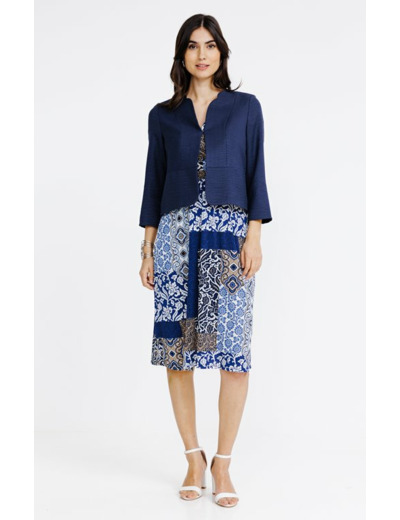 Veste avec col festonné