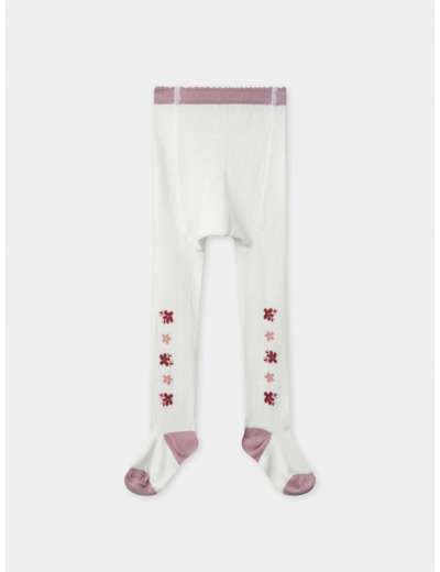 Lot de 2 collants rose uni ou blanc uni Bébé Fille
