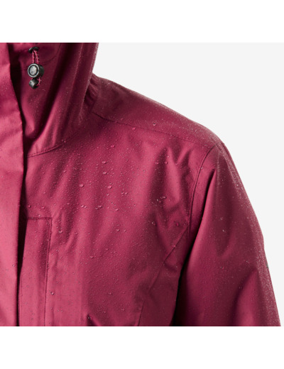 Veste de randonnée imperméable femme, NH500 violet