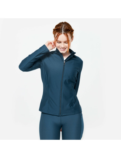 Veste zippée femme, bleue