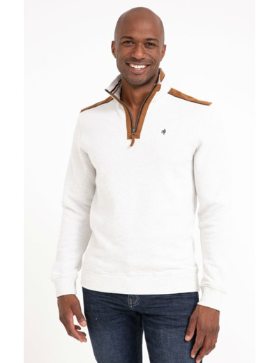 Polo manches longues col montant