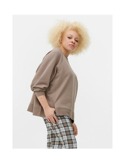 Sweat-shirt décontracté fendu sur le côté
