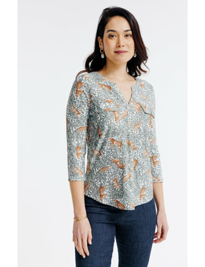 Tee-shirt imprimé manches 3/4