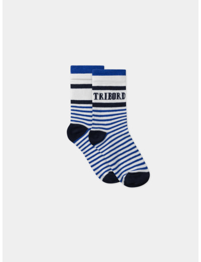 Chaussettes rayées et jacquard tribord/babord