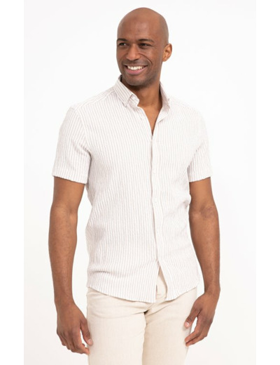 Chemise manches courtes Ray Seersucker