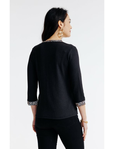 Tee-shirt uni 2-en-1 manches 3/4