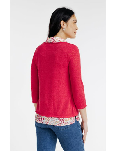 Tee-shirt 2-en-1 manches 3/4