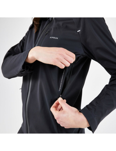 Veste chaude de running Femme - KIPRUN Run 900 Warm Regul Noir