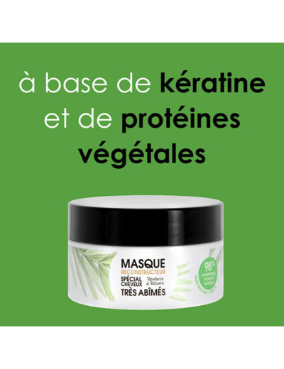 Masque reconstructeur cheveux très abîmés Gamme Nature