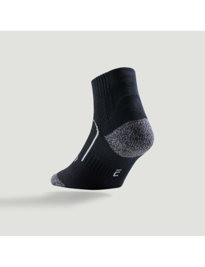 CHAUSSETTES DE SPORT MI-HAUTES ARTENGO RS 900 NOIR BLANC LOT DE 3
