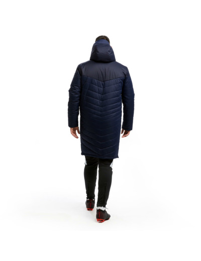 Parka de football longue adulte bleu foncé