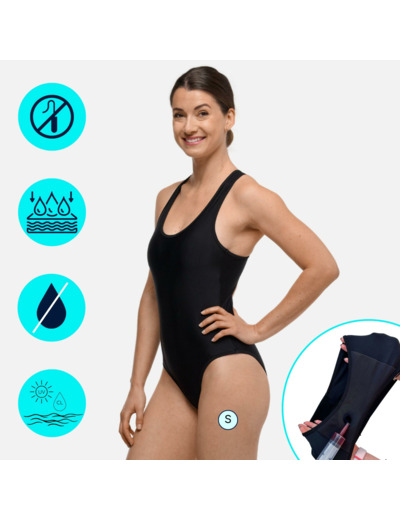 Maillot de Bain Menstruel 1 Pièce | Femme & Ado | Flux Moyen | Lola