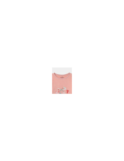 Chemise de nuit corail à imprimé bouquet pour filles