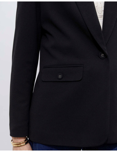Veste tailleur unie NOIR Femme