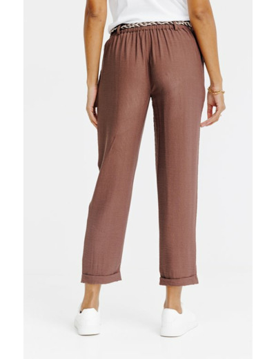 Pantacourt fluide avec poches rabat