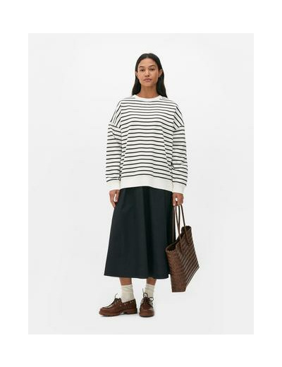 Sweat-shirt oversize à rayures