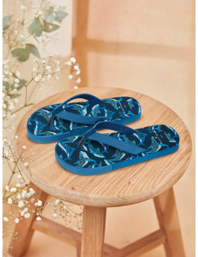 Tongs à imprimé requins