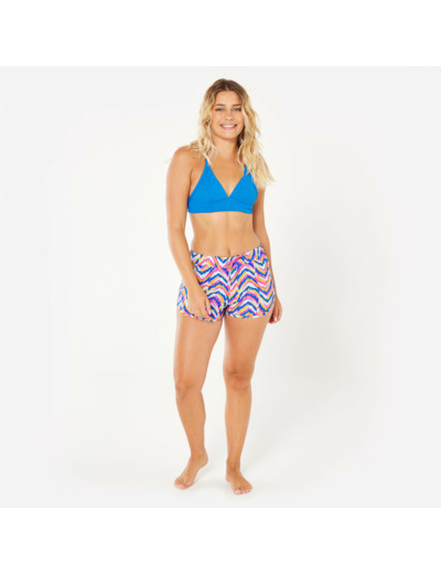 Short de bain surf Femme - Tini pandor bleu rose et jaune