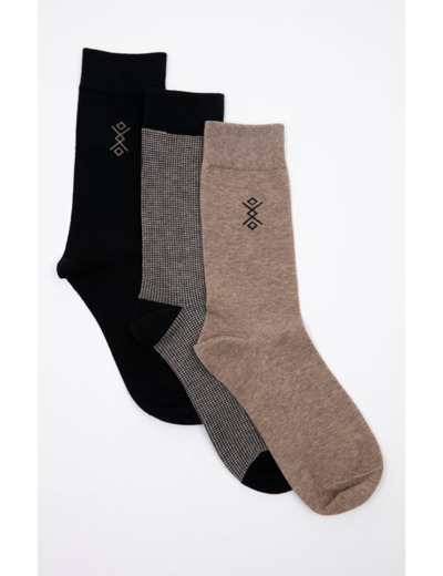 Lot 3 paires chaussettes homme