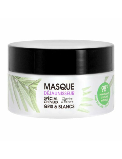 Masque déjaunisseur cheveux gris & blancs Gamme Nature