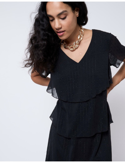 Robe courte unie NOIR