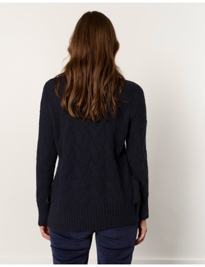 Pull épais uni MARINE Femme