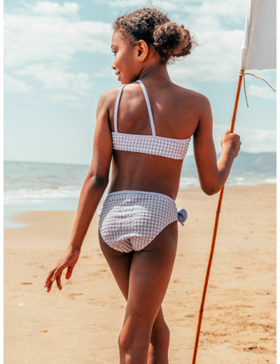 Maillot de bain deux pièces imprimé vichy