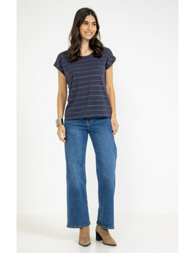 Tee-shirt rayé manches courtes