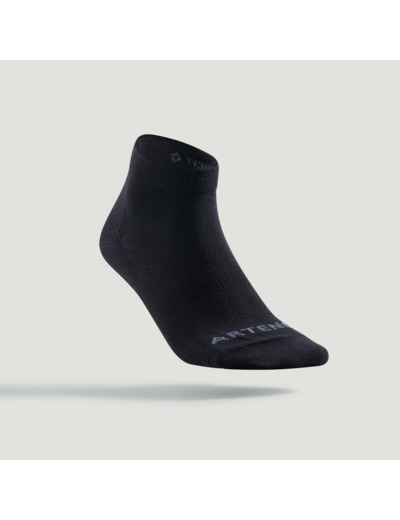 Chaussettes de sport mi-hautes artengo rs 160 noir lot de 3