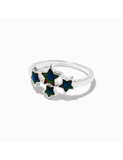 Silver-tone Star Cluster Mood Ring