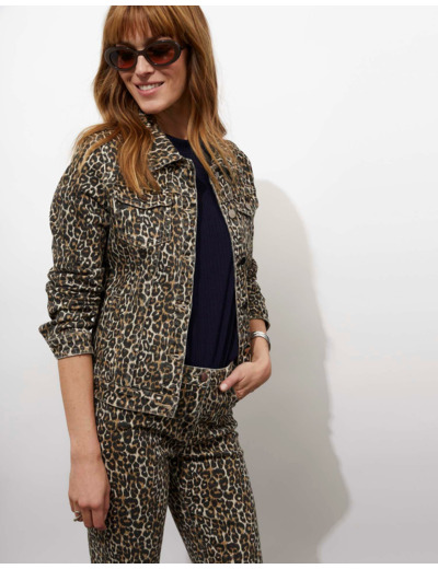 Blouson imprimé léopard BEIGE Femme