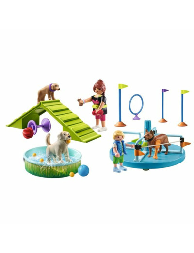 AIRE DE JEUX POUR CHIENS ET PERSONNAGES PLAYMOBIL MY LIFE 71745