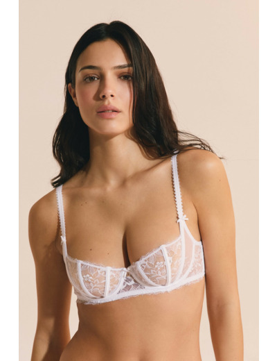 Soutien-gorge balconnet en dentelle,Soutien-gorge balconnet en dentelle;${refinementColor}