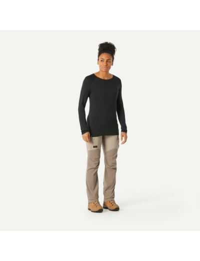 T-shirt 100% laine mérinos manche longue - MT500 - Femme