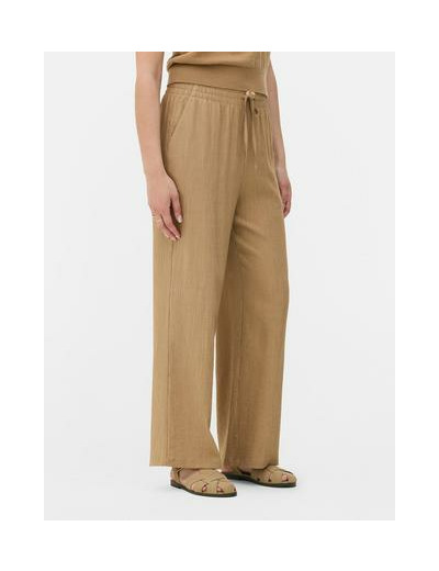 Pantalon large en tissu froissé